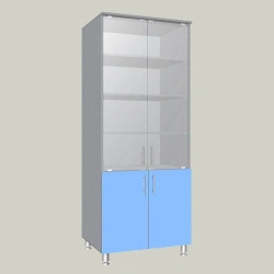 General-purpose cupboard with two glass doors model MSHS-2