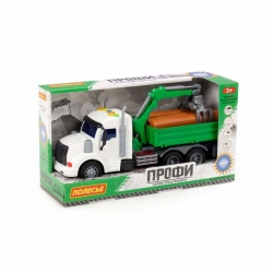 "Pro", flatbed car with manipulator inertial (with light and sound) (green) (in a box), Item No. 96142