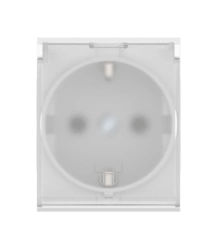 CADUCEUS ALING MODE Flush-mounted socket outlet with earthing switch without cover with transparent cover 16A, 250V~, 2M, white,