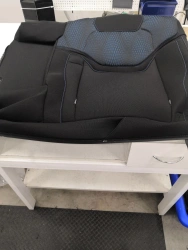 7002141XST33A8P Left rear seat backrest cover (t/black)