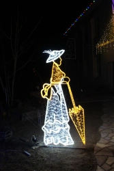 Illumination frame "Lady" - decorative street lamp, installed as an independent stationary object