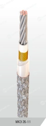 Small-size mounting wire with increased mechanical characteristics for operation at voltage of 250 V AC cha