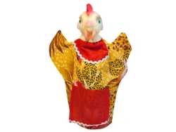 Rooster glove puppet.