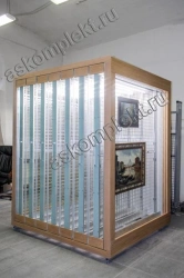 Extendable vertical cabinet for exposition on metal frame "ASKomplekt"