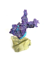 Souvenir "Irkutsk region" on a stand (charoite)