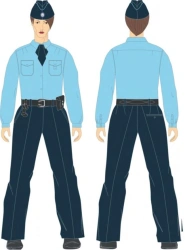 Women's office blouses for employees of departmental security service of PJSC Transneft, commodity code B.