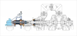 Assemblies and parts for modernisation of steam heating turbine T-100 with replacement of high pressure cylinder (HPCC) with inc