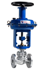 Single-seat shut-off valve with diaphragm actuator, type KO single-seat with MIM; DN 15-300; PN 16-40