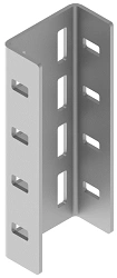 Reinforced U-profile connector BSUL 10, with overall dimensions 90x46x220 mm, metal thickness 4,0 mm, thermodiffuse.