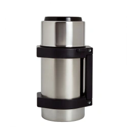 Domestic vacuum thermos with double flask made of corrosion-resistant steel with narrow neck for liquids type "K"