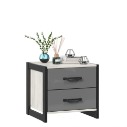 Techno LD.678100.000 Bedside cabinet (Oak Kraft White/Slate Grey )