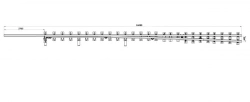 Straight frame rail with curved shank of project H01.001.6000.00