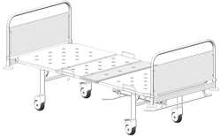 KF3-01-"MSC" (MSC-4103D) - Functional bed, on wheels, metal backrests with a decorative insert made of light fibreboard, bed - s