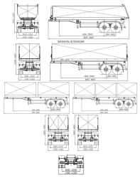 Semi-trailer-dump truck 4589R2, on axle unit OOO "MegaTron": MT-2900805.1410.2-1850, MT-2900805.1410.2-1950, MT-2900805.1410.2