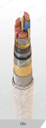 Power cable with copper conductors with impregnated paper insulation, for voltage 1 kV of SKL grade according to TU 16.K09-143-2