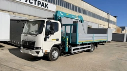 Vehicles of modifications 4389X8 - flatbed platform with folding side and rear sides, with CMU on KOMPAS chassis