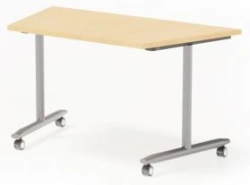 Trapeze table with folding table top, STOS