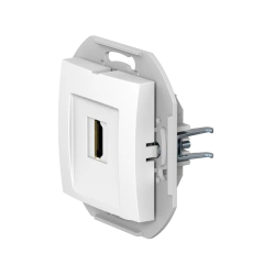CADUCEUS ALING PRESTIGE Flush-mounted socket outlet with Keystone HDMI module type A-A, white, Art. 60163.0 (mechanism)