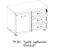 "Hamilton" Service cabinet, article no. GM 261
