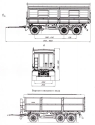 Tipper trailer 8595-42 with CEYLAN AS-1210-225-ST-OV axles with load capacity 12 tonnes