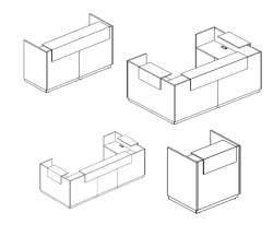 Reception desk. Furniture set of "A4" series