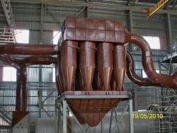 Cyclones for air cleaning of SCN type