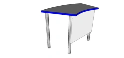 Table on metal frame