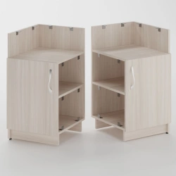 Built-in worktop drawer with 1 niche, shelf with door