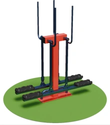 Outdoor double skier machine