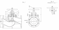 Non-return shut-off flanged bore valve with indicator DN 100 PN 10 series 458 (KMIA.491925.003-03)