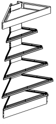 Rack of the third type, one-sided, angular, external ST3-UN