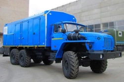 Repair and welding unit (RWU) UZST brand, type UZST01, modification 586C-20 on Ural 4320-6951-16 chassis.