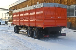 Flatbed trailer type MDO431, modification 878532 on axle MD.?1?2050?12??120?16 (single axle) or on axle MD.?2?1850?12??120?16,
