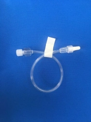 Single-use medical extension cord 3,0x200 mm, version 2 (with luer-lock male and luer-lock tip), version 2 (with luer-lock male
