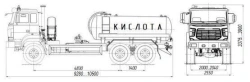 Acid tanker truck ???-10 4680L1-60 on chassis URAL 4320-4951-78, 4320-4951-80, 4320-4951-82