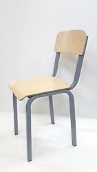 Non-adjustable student chair SU3, SU4, SU5, SU6 (3, 4, 5, 6 height group) square tube on 4 legs