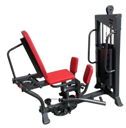 Weight-blocking machine for thigh extensor and extensor muscles
