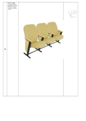 Armchair, brand "Student MIX", size:535*690*940 mm (W*H*H), seat cushion thickness 75 mm