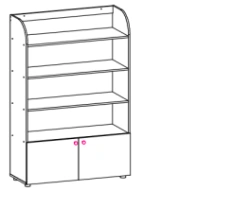 Cupboard - rack for toys and aids (Trade mark Alliance-S)
