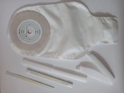 Stomplast single-component drainable colostomy bag with one-sided soft liner, with filter, diameter of stencil for cutout