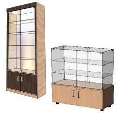 Wooden furniture for trade enterprises: cabinet of "Edelwood" trade mark