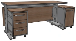 Medical table for doctor with two under-board cabinets SKV-2.1-"Aibolit".