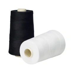 Synthetic reinforced sewing thread with polyester braid 25LL