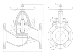 Shut-off flanged bore valve DN 80 PN 10 series 458 (KMIA.491125.002-01)