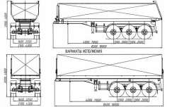 Dump semi-trailer 4589RB, on axle unit OOO "MegaTron": MT-2900705.1410.3-1850, MT-2900705.1410.3-1950, MT-2900705.1410.3