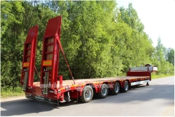 Semi-trailer low-bed flatbed four-axle TP-496
