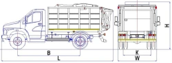 Rear-loading rubbish truck model MK-1540-03