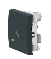 CADUCEUS ALING MODE Flush-mounted push-button switch with indication when OFF 10A, 250V~, 2M, anthracite, art. no. 6600.A. 66