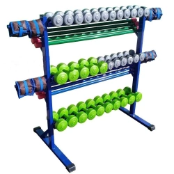 Set for power gymnastics (with movable rack)
