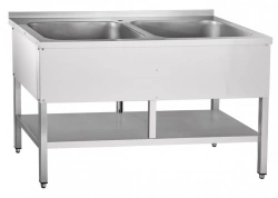 Collapsible 2-section wash tub VMP-6-2-5 RH with shelf